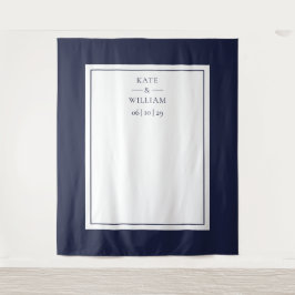 Hintergrund des klassischen Blue Wedding Foto Boot Wandteppich