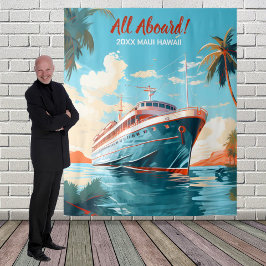 Hintergrund des Kreuzfahrtschiffs zum tropischen Z Wandteppich