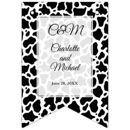 Hintergrund des Kuhmusters Wimpelkette