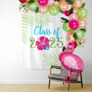 Hintergrund des Luau Tropical Class of Year Abschl Wandteppich