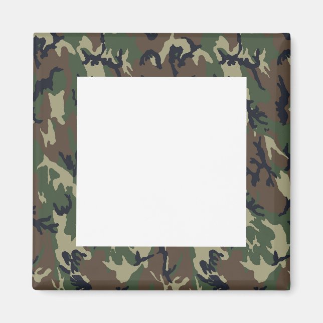 Hintergrund des Militärwalds - Camouflage Magnet (Vorne)