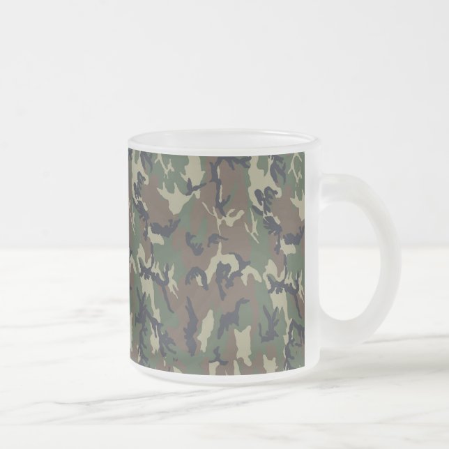 Hintergrund des Militärwalds - Camouflage Mattglastasse (Rechts)