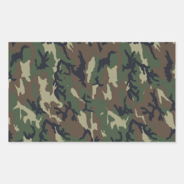 Hintergrund des Militärwalds - Camouflage Rechteckiger Aufkleber