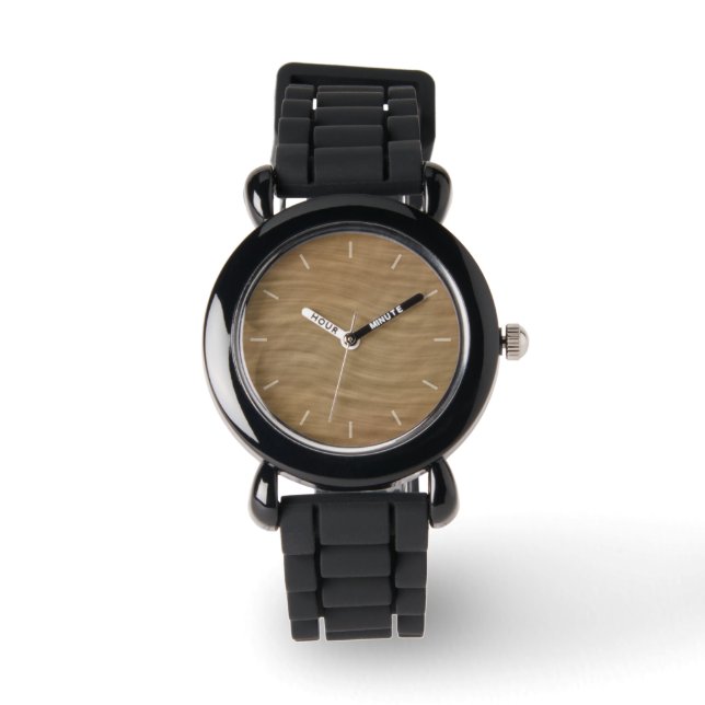 Hintergrund des natürlichen Tan Sandsteinbildes Armbanduhr (Vorderseite)