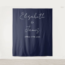 Hintergrund des Navy Blue Minimalistisch Wedding F