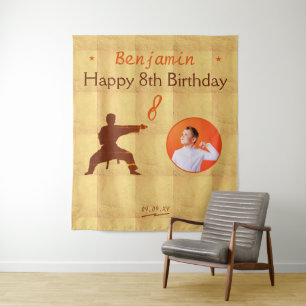Hintergrund des Party für Kampfkunst Karate Wandteppich