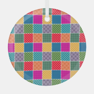 Hintergrund des Patches: Verschiedenes Muster Mix Ornament Aus Glas