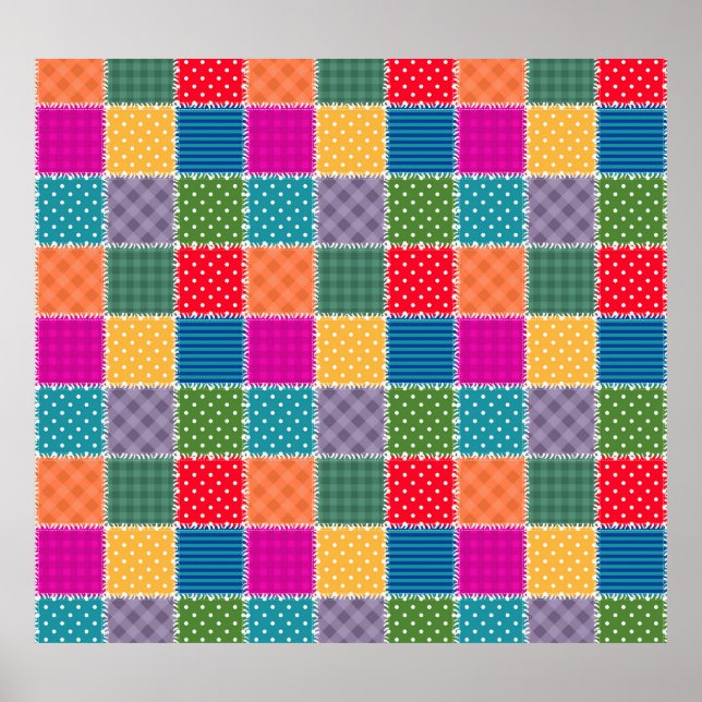 Hintergrund des Patches: Verschiedenes Muster Mix Poster (Vorne)