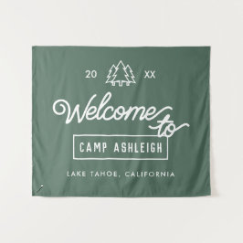 Hintergrund des personalisierten Camp-Junggeselinn Wandteppich