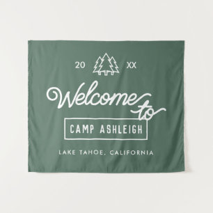 Hintergrund des personalisierten Camp-Junggeselinn Wandteppich