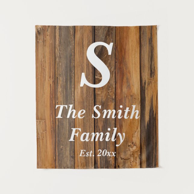 Hintergrund des personalisierten Monogramm-Jubiläu Wandteppich (Vorderseite)