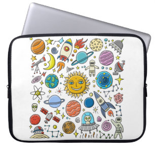 Hintergrund des Raumes. Planeten des Sonnensystems Laptopschutzhülle