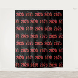 Hintergrund des Red Glitzer Class 2025-Fotos Wandteppich