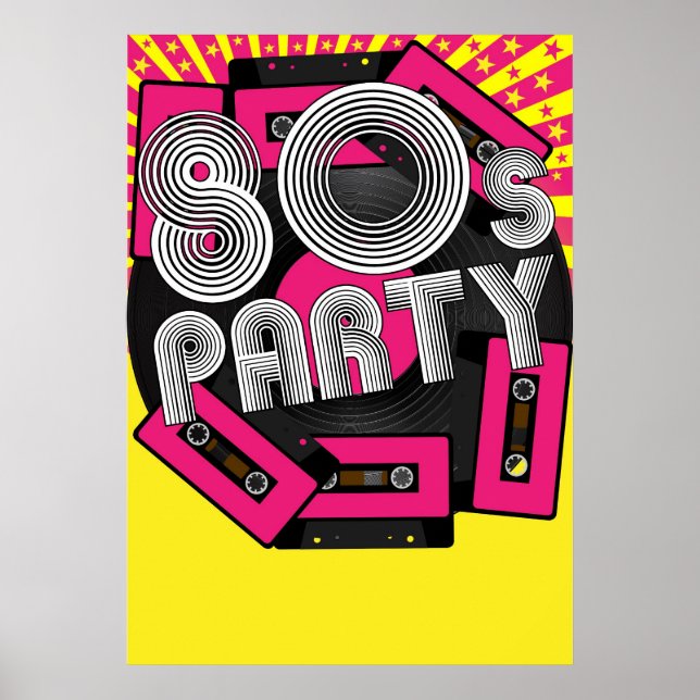 Hintergrund des Retro-Party Poster (Vorne)