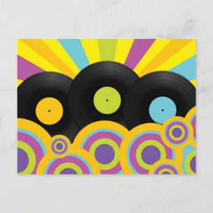 Hintergrund des Retro-Party Postkarte