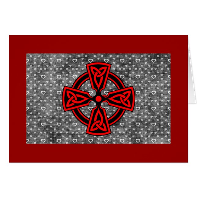 Hintergrund des roten keltischen Kreuzes (Vorderseite (Horizontal))