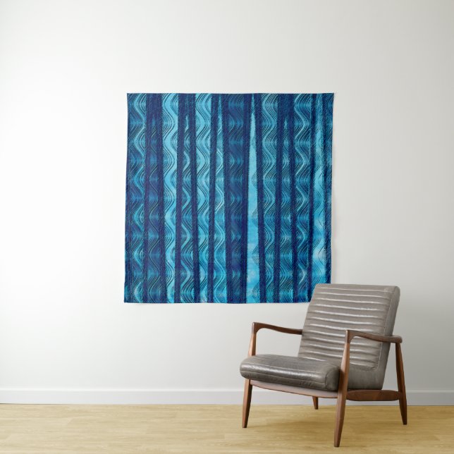 Hintergrund des Rückenstreifens am Blue Ocean Wandteppich (Beispiel)