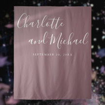 Hintergrund des Skript Mauve Wedding Foto Booth