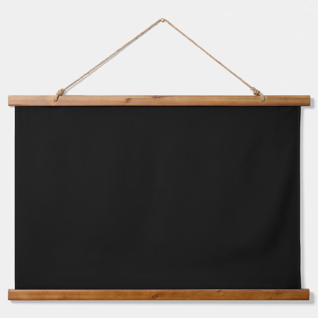 Hintergrund des soliden Schwarzen WFH-Hintergrundb Wandteppich Mit Holzrahmen (Vorne)