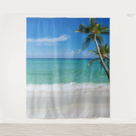 Hintergrund des tropischen Beach Palm Trees Wandteppich
