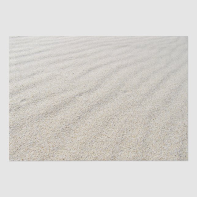 Hintergrund des weißen Sandmeeres Seidenpapier (Vorderseite)