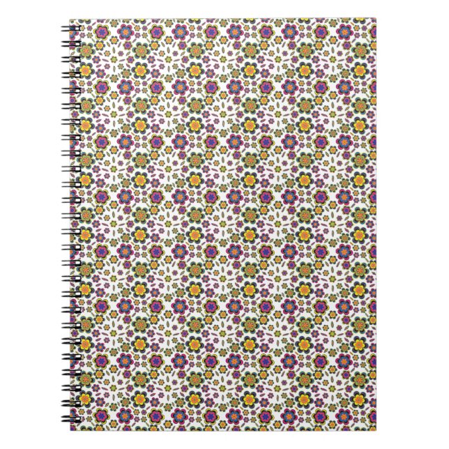 Hintergrund-Design der Paisley-Blume Notizblock (Vorderseite)