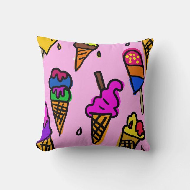 Hintergrund-Design von Food Sweet Dessert Ice Kissen (Vorderseite)