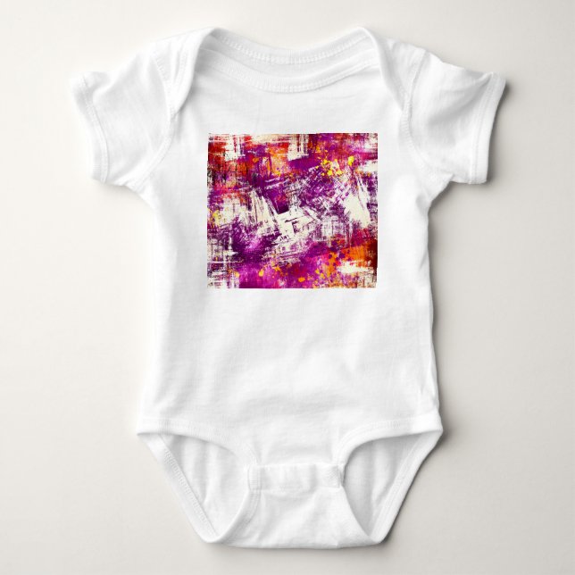 Hintergrund dunkler Abstrakter Blöcke Baby Strampler (Vorderseite)