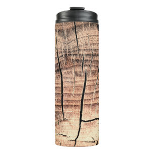 Hintergrund eines Holzstifts, Alter, Alterung, Thermosbecher
