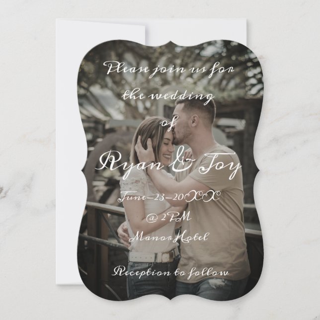 Hintergrund Foto Hochzeit Einladung (Vorderseite)