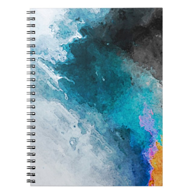 Hintergrund für Aquarellpapier Abstrakt Painted Il Notizblock (Vorderseite)