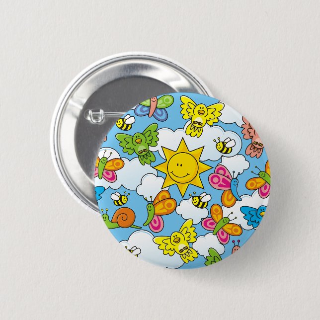 Hintergrund für Baby-Tiere Button (Vorne & Hinten)