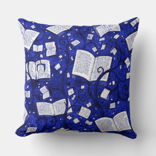 Hintergrund für blaue Bücher Kissen