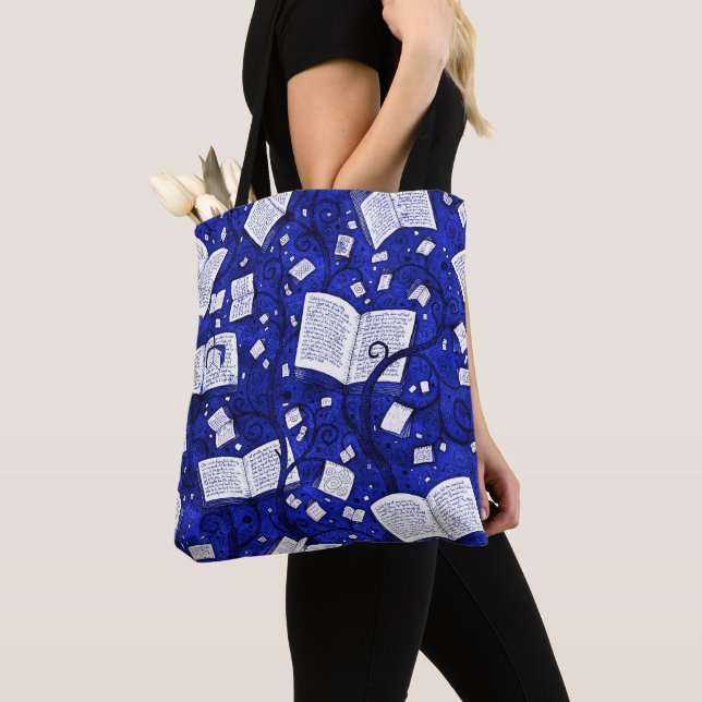 Hintergrund für blaue Bücher Tasche (Von Nahem)