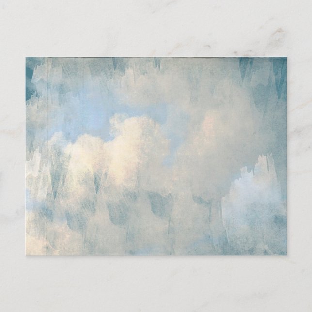 Hintergrund für blaue, flauschige Wolken Postkarte (Vorderseite)