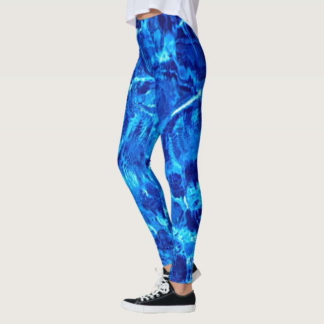 Hintergrund für blaues Wasser Leggings (Links)