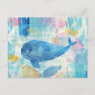 Hintergrund für Blauwale Postkarte