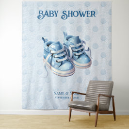 Hintergrund für Blue Baby Schuhe Wandteppich