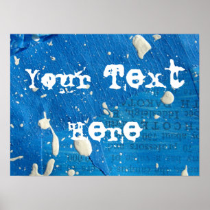 Hintergrund für Blue Mixed Media, Ihr Text hier Poster