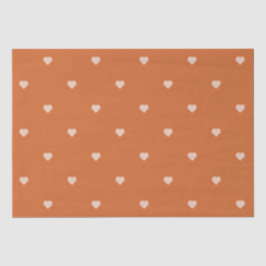 Hintergrund für Burnt Orange Mini-Herzen Seidenpapier