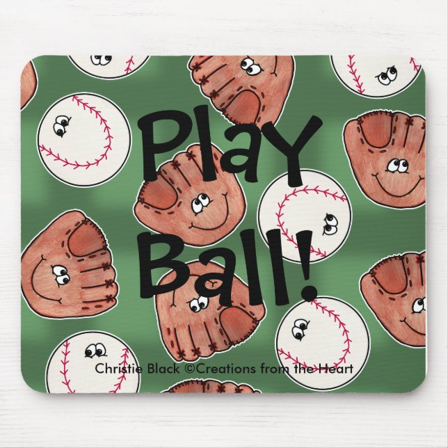 Hintergrund für das Ball- und Handschuhfeld Mousepad (Vorne)