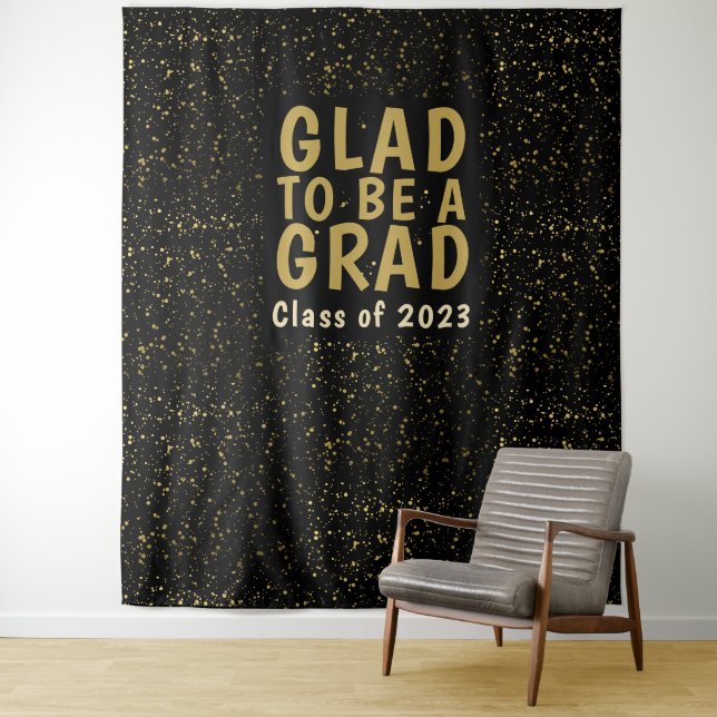 Hintergrund für das Black Gold Foto der Graduation Wandteppich (Beispiel)