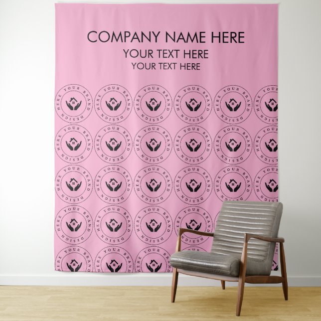 Hintergrund für das personalisierte Firmenlogo Wandteppich (Beispiel)