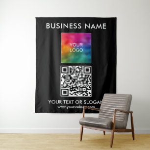Hintergrund für das QR-Logo für Party-Veranstaltun Wandteppich