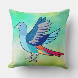 Hintergrund für den Blaue Vogel Kissen