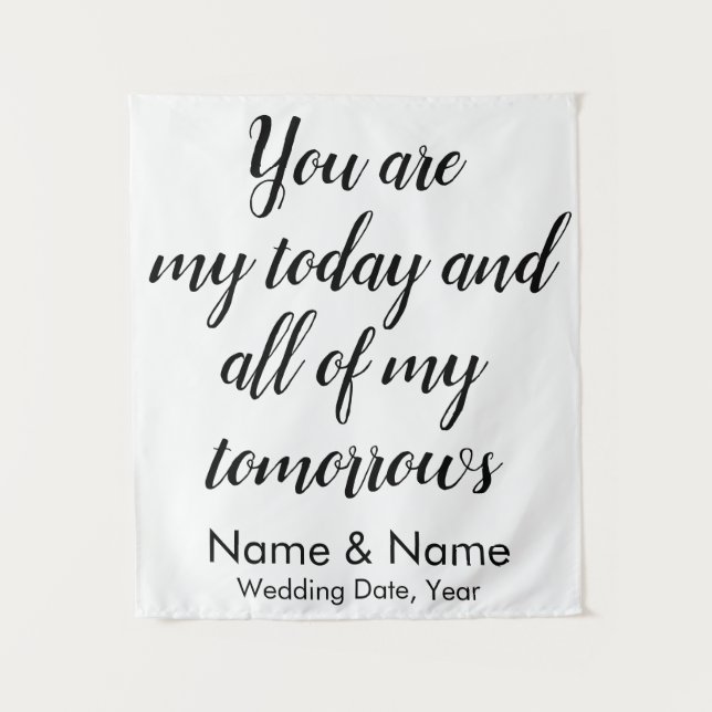 Hintergrund für den Empfang, Rustikaler Rücken Wandteppich (Vorderseite)