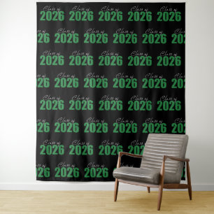 Hintergrund für den grünen Glitzer 2026-Foto Wandteppich