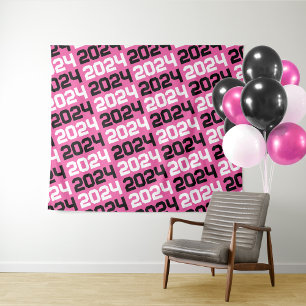 Hintergrund für den rosa und schwarzen Abschluss Wandteppich
