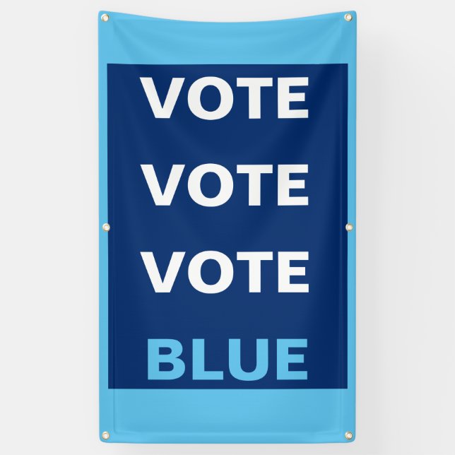 Hintergrund für die Abstimmung mit der Blue Democr Banner (Vertikal)