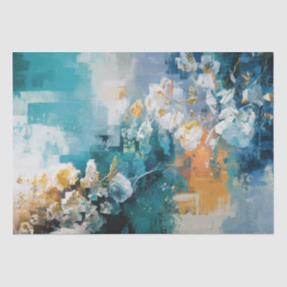Hintergrund für die abstrakte Blumenbemalung Seidenpapier